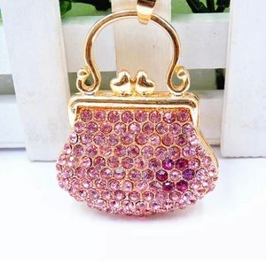 🌺Betsey Johnson Cute Handbag 27” Long Pendant Necklace Pink/Gold~NWT